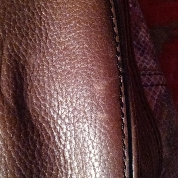 Fossil | Leather Snake Skin Bucket Bag - Picture 8 of 14